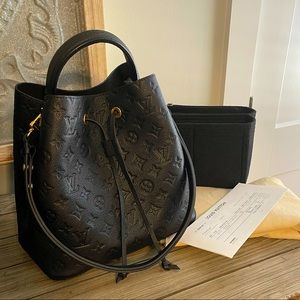 Louis Vuitton NeoNoe MM Empreinte Noir with Two Inserts